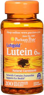 LUTEIN 6 MG WITH ZEAXANTHIN 100 SOFTGELS (ILLEGAL IMPORT)