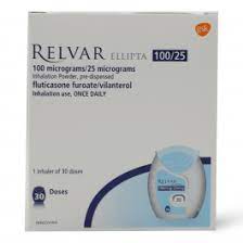 RELVAR ELLIPTA 100/25MCG INHALER 30 METERED DOSES