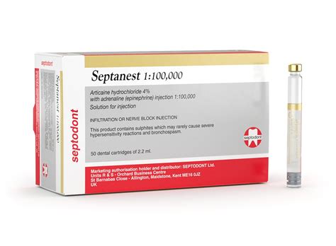 SEPTANEST N 4 % CARP 1.8ML EPINEPHRINE 1:200 000