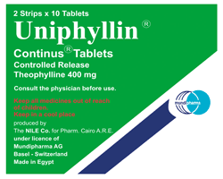 UNIPHYLLIN CONTINUS 400 MG 20 CONTR.R.TABS