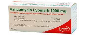 VANCOMYCIN-LYOMARK 1000MG VIAL FOR ORAL OR INF. USE