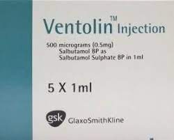 VENTOLIN 0.5MG/ML 5 AMP. FOR S.C./I.M. INJ