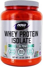 WHEY PROTEIN ISOLATE POWDER VANILLA 816 GM (1.8 LBS) (NOW)