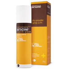 BETADINE DRY POWDER SPRAY 2.5% 55 GM