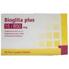 BIOGLITA PLUS 15/500MG 20 F.C.TABS