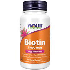 BIOTIN 5000 MCG 60 VEG. CAPS. (NOW)