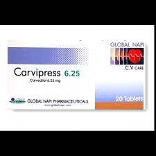 CARVIPRESS 6.25MG 20 SCORED TAB