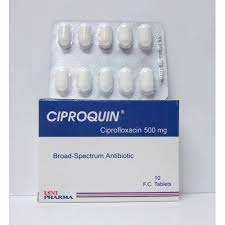 CIPROQUIN 500MG 10 F.C. TAB