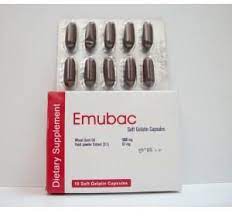 EMUBAC 1000MG/67MG 20 CAPS