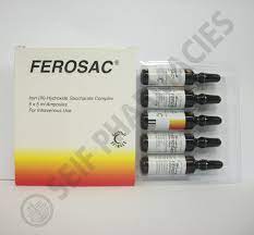 FEROSAC 100MG/5ML 5 AMP