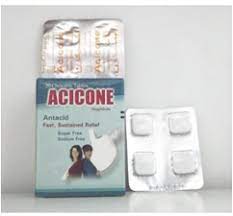 ACICONE 720 MG 20 CHEW. TAB