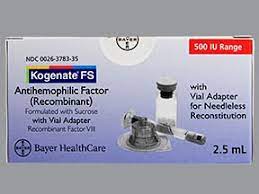 KOGENATE-FS 500 IU I.V. INFUSION VIAL 2.5 ML